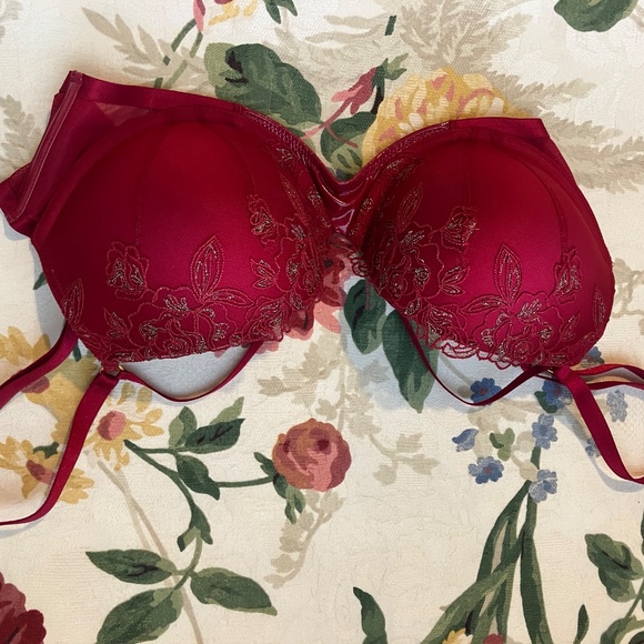 Midnight Affair Embroidery Push-Up Bra, Corset, Panty Set - Picture 6 of 10